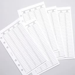Simple Vertical Yearly Plan Check List A6 Planner Insert Journal Refill Three Fold Filler Papers for 6 Hole Binder Organizer