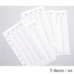 Simple Vertical Yearly Plan Check List A6 Planner Insert Journal Refill Three Fold Filler Papers for 6 Hole Binder Organizer