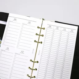 Simple Vertical Yearly Plan Check List A6 Planner Insert Journal Refill Three Fold Filler Papers for 6 Hole Binder Organizer