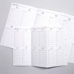 Simple Vertical Yearly Plan Check List A6 Planner Insert Journal Refill Three Fold Filler Papers for 6 Hole Binder Organizer