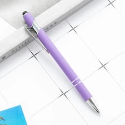 1 Pieces Multicolor High Quality Press Pen Cute Metal Ballpoint Pens Capacitive Touch Stationery School Office Supply