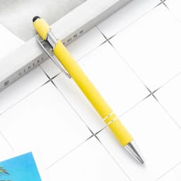 1 Pieces Multicolor High Quality Press Pen Cute Metal Ballpoint Pens Capacitive Touch Stationery School Office Supply