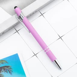 1 Pieces Multicolor High Quality Press Pen Cute Metal Ballpoint Pens Capacitive Touch Stationery School Office Supply