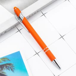 1 Pieces Multicolor High Quality Press Pen Cute Metal Ballpoint Pens Capacitive Touch Stationery School Office Supply