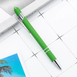 1 Pieces Multicolor High Quality Press Pen Cute Metal Ballpoint Pens Capacitive Touch Stationery School Office Supply