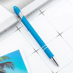 1 Pieces Multicolor High Quality Press Pen Cute Metal Ballpoint Pens Capacitive Touch Stationery School Office Supply