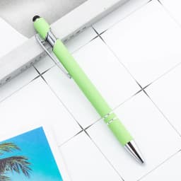 1 Pieces Multicolor High Quality Press Pen Cute Metal Ballpoint Pens Capacitive Touch Stationery School Office Supply