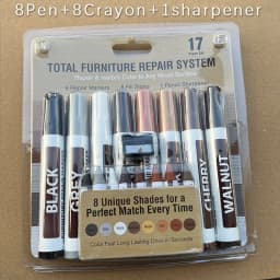 6/8/10Pcs Wooden Furniture Repair Pen Touch Up Markers & Crayon Sharpener Set Wood Scratch Restoration Kit Patch Paint Pen