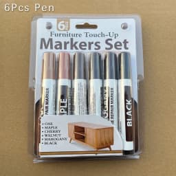 6/8/10Pcs Wooden Furniture Repair Pen Touch Up Markers & Crayon Sharpener Set Wood Scratch Restoration Kit Patch Paint Pen