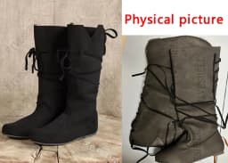 Medieval Vicking Costume Retro Men Knight Boots Larp Shoes PU Leather Nordic Warrior Cosplay Fancy Carnival Party Anime Shoes