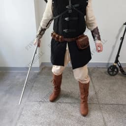 Medieval Vicking Costume Retro Men Knight Boots Larp Shoes PU Leather Nordic Warrior Cosplay Fancy Carnival Party Anime Shoes
