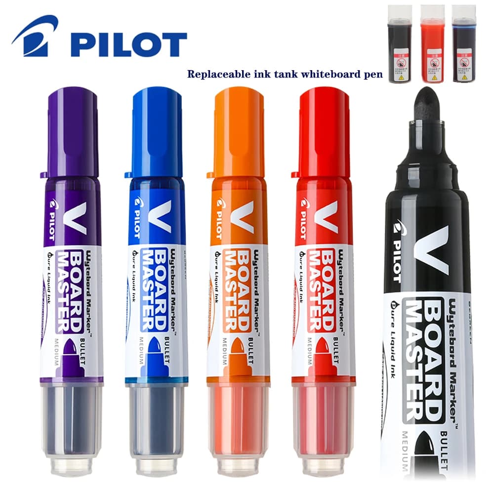 Pilot Whiteboard Marker 2.3mm Medium Bullet Erasable Refillable Liquid Ink School/Office Painting Supplies Teacher Stationery