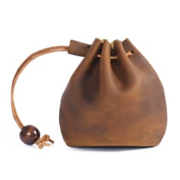 AIGUONIU Original Handmade Genuine Leather Unisex Coin Purse Cow Leather Coins Money Pocket Retro Wallet Drawstring Storage Bag