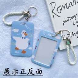 1Pc Women Men Business Card Holder Cartoon Cute Retractable Credit Card Holders Bank ID Holders Badge Child Bus Card Cover Case