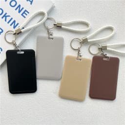 1Pc Women Men Business Card Holder Cartoon Cute Retractable Credit Card Holders Bank ID Holders Badge Child Bus Card Cover Case