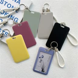 1Pc Women Men Business Card Holder Cartoon Cute Retractable Credit Card Holders Bank ID Holders Badge Child Bus Card Cover Case
