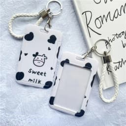 1Pc Women Men Business Card Holder Cartoon Cute Retractable Credit Card Holders Bank ID Holders Badge Child Bus Card Cover Case