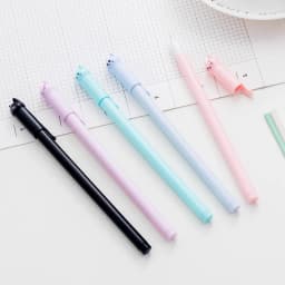 10Pcs/Lot Cute Cat Gel Pen Kawaii Kitten Neutral Pen 0.38mm Black Gel Ink Pens School Writing Stationery Office Supplies Gift