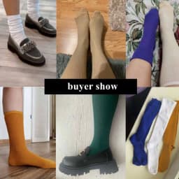 Japanese Style High School Girls High Socks Cotton Solid Color Loose Long Socks Cotton Knitting Black White Coffee Women's Socks