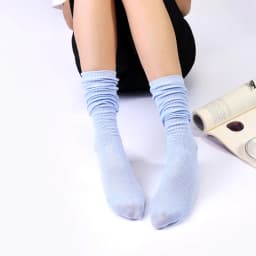 Japanese Style High School Girls High Socks Cotton Solid Color Loose Long Socks Cotton Knitting Black White Coffee Women's Socks