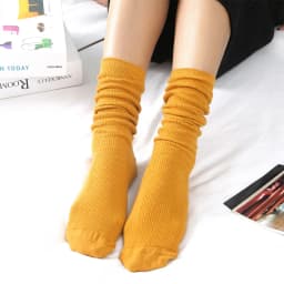 Japanese Style High School Girls High Socks Cotton Solid Color Loose Long Socks Cotton Knitting Black White Coffee Women's Socks