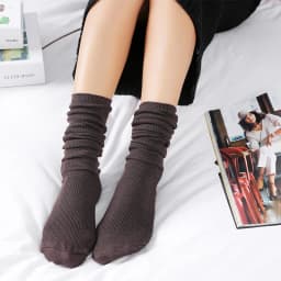 Japanese Style High School Girls High Socks Cotton Solid Color Loose Long Socks Cotton Knitting Black White Coffee Women's Socks