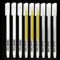 3/9Pcs/set 0.6mm White Gold Silver Ink Color Photo Album Gel Pen Stationery Office Cute Scrapbooking Large Capacity Pen for Kids