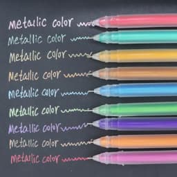 3/9Pcs/set 0.6mm White Gold Silver Ink Color Photo Album Gel Pen Stationery Office Cute Scrapbooking Large Capacity Pen for Kids
