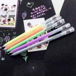 3/9Pcs/set 0.6mm White Gold Silver Ink Color Photo Album Gel Pen Stationery Office Cute Scrapbooking Large Capacity Pen for Kids