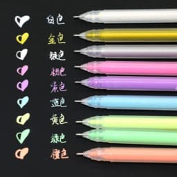 3/9Pcs/set 0.6mm White Gold Silver Ink Color Photo Album Gel Pen Stationery Office Cute Scrapbooking Large Capacity Pen for Kids