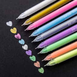 3/9Pcs/set 0.6mm White Gold Silver Ink Color Photo Album Gel Pen Stationery Office Cute Scrapbooking Large Capacity Pen for Kids