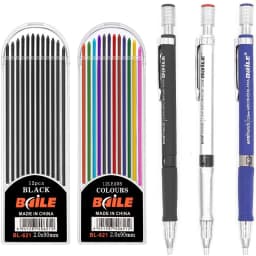 2.0MM Mechanical Pencil Set 2B Automatic Pencils Lápices with Color/black Lead Core for Art Sketch Write Handicraft