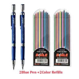 2.0MM Mechanical Pencil Set 2B Automatic Pencils Lápices with Color/black Lead Core for Art Sketch Write Handicraft