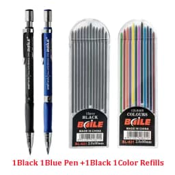 2.0MM Mechanical Pencil Set 2B Automatic Pencils Lápices with Color/black Lead Core for Art Sketch Write Handicraft