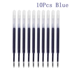 10pcs/set Plastic Ballpoint Pen Refills 99mm Length 0.5mm Pressed Writing Pen Replaceable Rods School Office Stationery Supplies