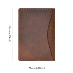 AIGUONIU Credit ID Card Holder Vintage Design Crazy Horse Leather Customized Business Men Women Wallet