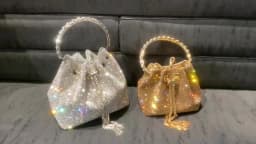 purses and handbags bags for women luxury Designer bucket clutch purse evening banquet bag Crystal rhinestone shoulder bag