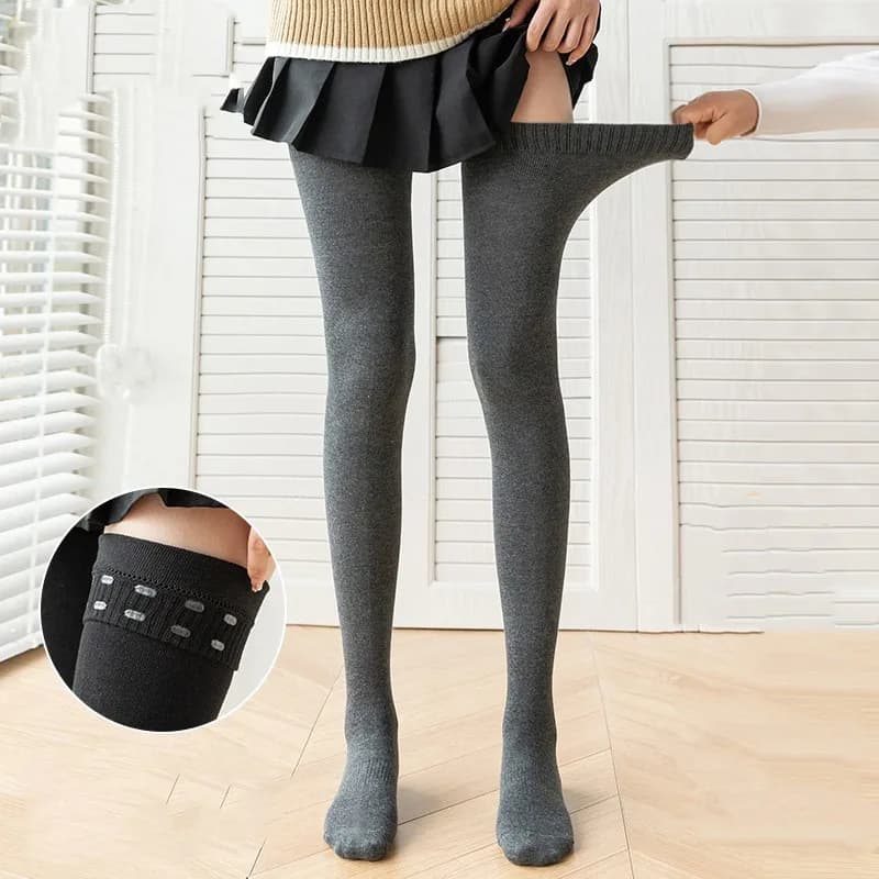 Sexy Black White Soild Color Long Stockings Women Over Knee Thigh High Over The Knee Stockings Lolita Ladies Warm Knee Socks