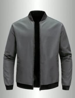 2024 Spring and Autumn New Baseball Collar Short Loose Solid Color Jacket Men's Business Casual Thin Coat Trend