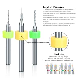 XCAN 0.1mm-2.0mm Import Carbide PCB Drill Bits Print Circuit Board Mini CNC Drilling Bit Set