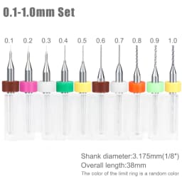 XCAN 0.1mm-2.0mm Import Carbide PCB Drill Bits Print Circuit Board Mini CNC Drilling Bit Set