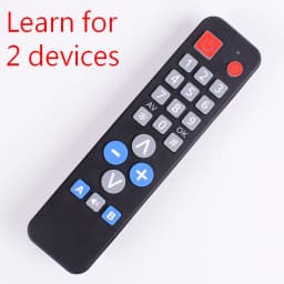 Universal Learn Remote Control 2 in 1 IR Code Copy for TV VCR STB DVD DVB Box Easy to Use Controller for Elderly People