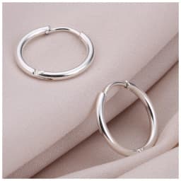 1 Pair 2mm Thin Circle Silver Color Small Hoops Earring Stainless Steel Anti-allergic Ear Bone Buckle Earring Gothic Ear Jewelry