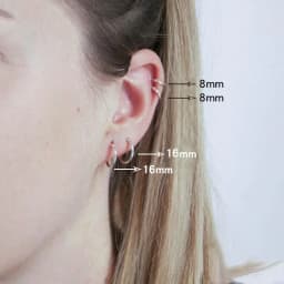 1 Pair 2mm Thin Circle Silver Color Small Hoops Earring Stainless Steel Anti-allergic Ear Bone Buckle Earring Gothic Ear Jewelry