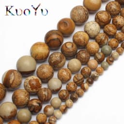 Natural Beautiful Picture Jaspe Round Loose Beads 15.5inch/strand 4 6 8 10 12 mm For Jewelry Making DIY Bracelet Necklace