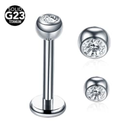 1PC ASTM-F136 Titanium Tragus Piercings Labret Stud Lip Rings Helix Piercing Ear Oreja Cartilage Earring 14G 16G Body Jewelry