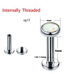 1PC ASTM-F136 Titanium Tragus Piercings Labret Stud Lip Rings Helix Piercing Ear Oreja Cartilage Earring 14G 16G Body Jewelry