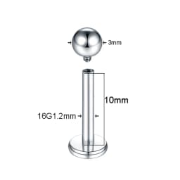 1PC ASTM-F136 Titanium Tragus Piercings Labret Stud Lip Rings Helix Piercing Ear Oreja Cartilage Earring 14G 16G Body Jewelry