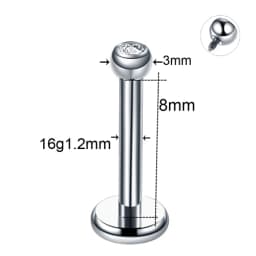 1PC ASTM-F136 Titanium Tragus Piercings Labret Stud Lip Rings Helix Piercing Ear Oreja Cartilage Earring 14G 16G Body Jewelry