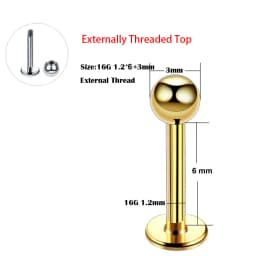 1PC ASTM-F136 Titanium Tragus Piercings Labret Stud Lip Rings Helix Piercing Ear Oreja Cartilage Earring 14G 16G Body Jewelry